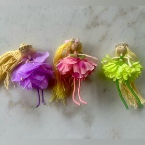 Set of Three Handmade Fairy Dolls | Handmade 3 bendable fairy dolls